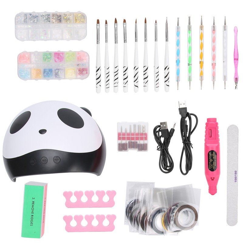 12Pcs Nail Art Kit Rhinestones Dotting Pen Nail Drill Pen