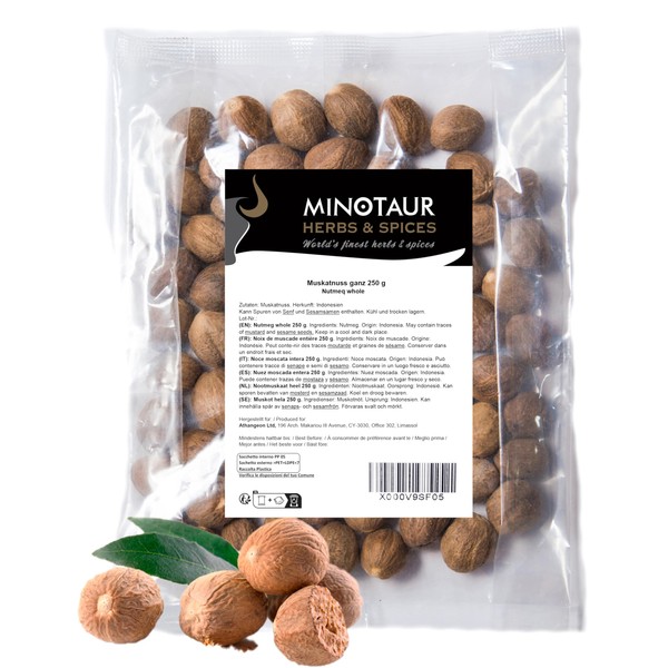 Minotaur Spices Nutmeg Whole 2 x 250 g (0.5 kg)