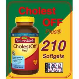 Nature Made CholestOff PLUS 900mg 210 Softgels Naturally Lower Cholesterol