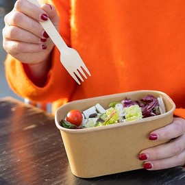 Wooden Cutlery Set of 102 Pcs - Birchwood Eco-Friendly Biodegradable Wooden Forks - 100% Compostable Disposable Cutlery