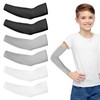 Heclia 3 Pairs Sports Arm Sleeves for Kids Basketball Football