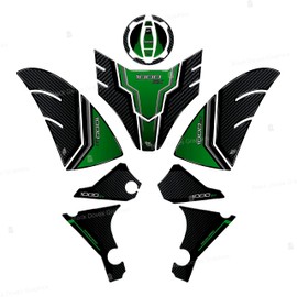 3D Sticker Set Protectors Compatible with Kawasaki Ninja 1000 SX 2020-2022