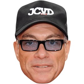 Jean-Claude Van Damme (Cap) Celebrity Mask, Flat Card Face, Fancy Dress Mask