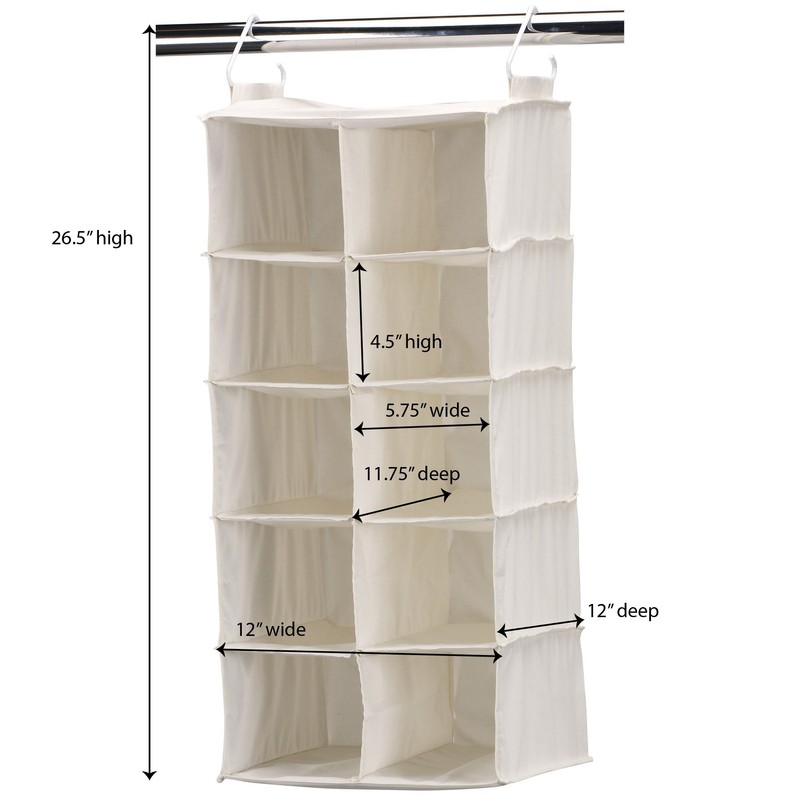 Household Essentials 311344 10 Pocket Hanging Shoe Storage Organizer for
