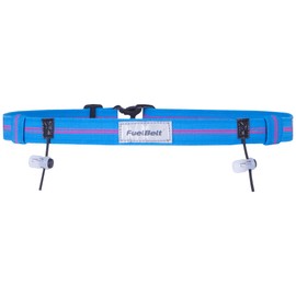 FuelBelt Reflective Race Number Belt, Honolulu Blue/Maui Pink