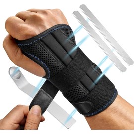 JIUS@FF Muñequera De Soporte, Muñequera Ajustable con 3 Soportes, Soporte Ligero Y Transpirable, Muñequera para Hombres Y Mujeres