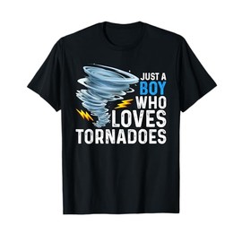 Just A Boy Who Loves Tornadoes Storm Weather Chaser Kids T-Shirt
