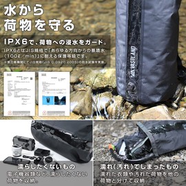 VASTLAND IPX6 Dry Bag, Waterproof Bag, Air Valve, Shoulder Strap Included, (2) 2.3 gal (10 L)