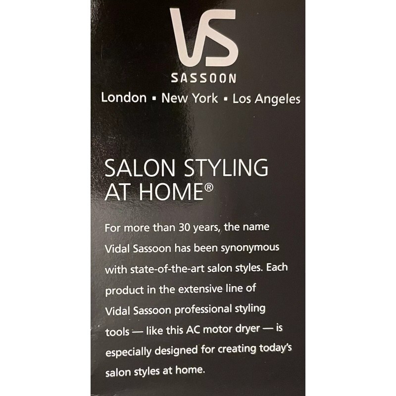 VS SASSOON VS 758 PRO HAIR DRYER 1875 W AC