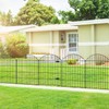 FOREHOGAR Metal Garden Fence with Gate 36in (H) x 23.3ft