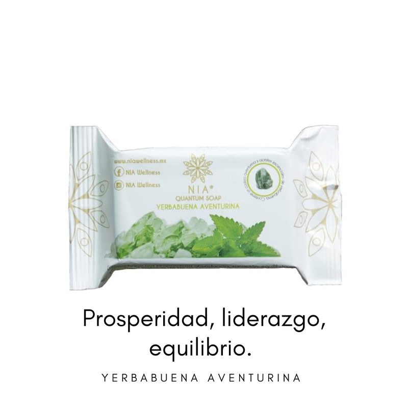 JABÓN con ACEITE ESENCIAL DE YERBABUENA y CUARZO| Hecho con