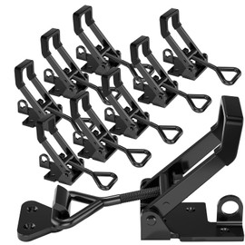 8Pack Heavy Duty Toggle Clamp Latch,4003 Style 1320lbs Capacity Pull Clamp Black Adjustable Quick Release Hasp Clamps for Smoker Cabinet Boxes Case Trunk Jig,Metal Toggle Latch Catch Set