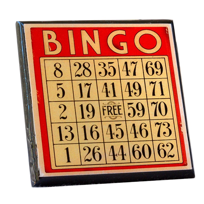 Bingo Card Drink Coaster Set
