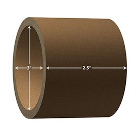 Label Cores 3" Inner Diameter. Rigid Cardboard. Variety of Widths Available. (3" Inner Diameter X 2.5" Width (50 Cores))