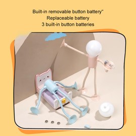 Allayu Inverted Funny Sports Night Light Changeable Shape Lamp for Hallways Changeable Shape Funny PVC Button on Bedside Table Blue