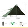 ONETIGRIS Poncho Shelter, Raincoat, Shelter Tent, Rainwear, Windproof, Waterproof, Dustproof,