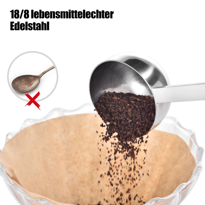 Doosu Long Coffee Spoon, 18/8 Stainless Steel Measuring Spoon with
