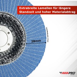 AWAPRO Serrated Disc, Diameter 125 mm, Grain 120, Pack of 5, Blue Zircon for Metal, Steel, Stainless Steel, Sanding Discs, Flap Sanders