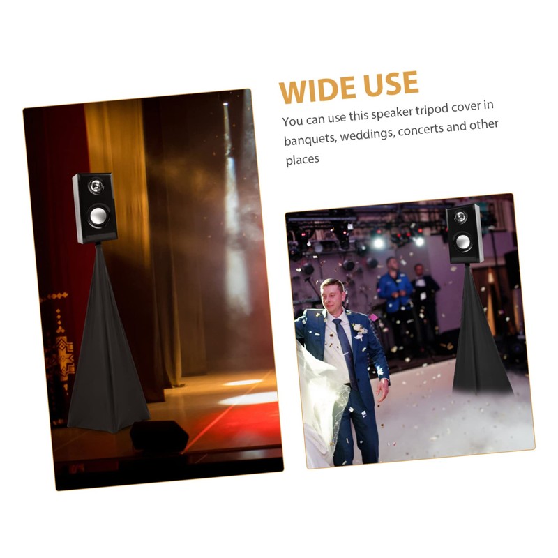Abaodam Adjustable Speaker Stand Cover Polyester Tripod Skirt for Live