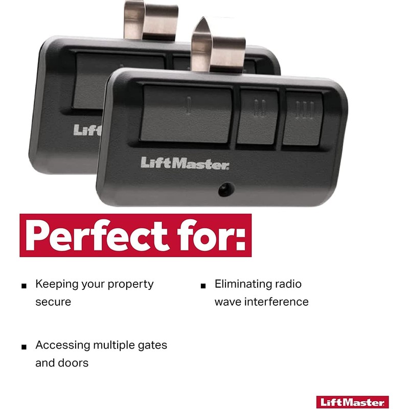 LiftMaster 893LM 3-Button Garage Door Opener Remote Control, Dark Gray