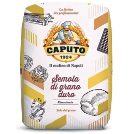 Antimo Caputo Semola Di Grano Duro Rimacinata Semolina Flour 2.2LB (1kg) Bag - All Natural Dough for Fresh Pasta Pack of 10