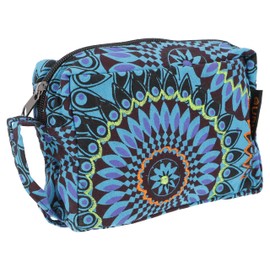 GURU SHOP Boho Cosmetic Bag from Nepal - Red, Men/Women, Cotton, 12 x 21 x 6 cm, Small Bags for Cosmetics, Stationery, More, purple, Casual