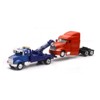 Peterbilt Model 335 Tow Truck Blue Model 387 Cab Red