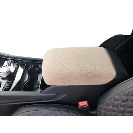 Car Console Covers Plus Made in USA Designed for Jeep Grand Cherokee L Model with 3 Row Seating 2021-2026 Fleece Auto Armrest Center Console Cover Protector Tan