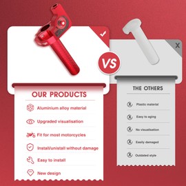 ZSDTRP Universal 7/8" 22mm Motorcycle Throttle Assembly Twists Grip CNC Aluminum with Throttle Cable and Handlebar Grip for Dirt Bike Motorcycle Accessories (StyleA-Red)