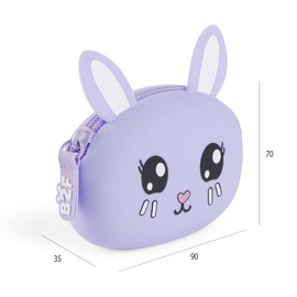 Back2Fun Uni Kinder Mondero Silicona Puppies Conejo B2f Reisezubehör-Brieftasche, dunkelviolett