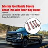 FZJDSD Gloss Black Door Handle Covers with Smart Key Cutout