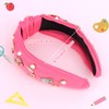 Brimekichio Teacher Headband Hot Pink Knotted Back to School Headband