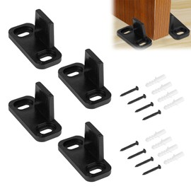 QEEROYO Sliding Door Floor Guide, Black, Sliding Door Hardware, Classic Style, 2cm W x 1cm H x 2.4cm Thickness, 0.03kg, For Barn, Wooden & Cabinet Doors, Bedrooms, Wardrobes & More