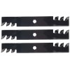 For John Deere John Deere E140 E150 48" Gator Style Mulching Blades GX21786 GY20852 Set of 3