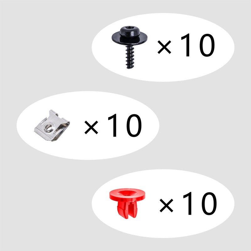 10 Sets Engine Splash Shield Guard Undertray Cover Screws Bolt