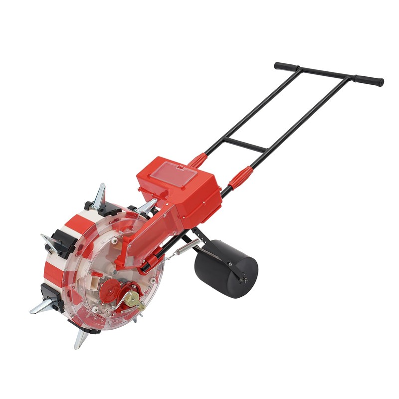 DYNAMI Hand-Push Seeder,7 Nozzles Handheld Roller Seeder Seed Spreader,Load 8.3lbs