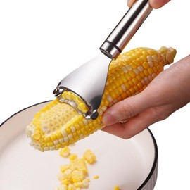 Corn Scraper,Stainless Steel Corn Peeler,Corn Cob Stripper,Corn Cob Thresher,Corn Kernel Remover Tool with Ergonomic Handle,for Kitchen Gadget (1pcs)