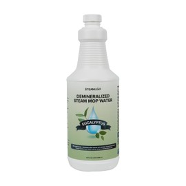Steam & Go - Demineralized Water for Steam Cleaner, PVC-Free Floor Cleaner Liquid Compatible With Any Steam Mop, Ready-to-Use Multisurface Cleaner, Scented Mop Solution, Eucalyptus Mint, 32 oz