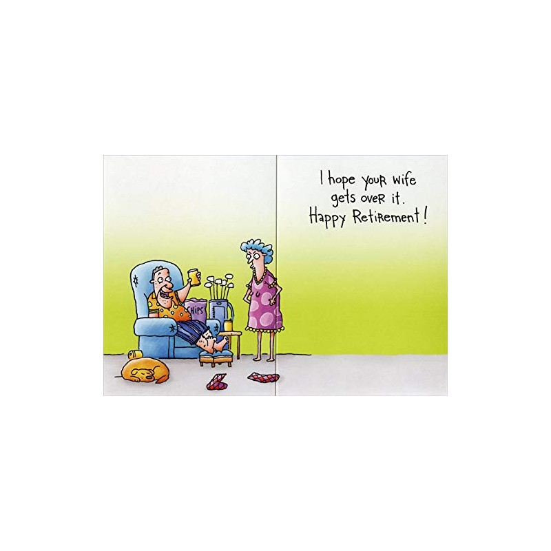 Oatmeal Studios Retired Man Golfing Funny/Humorous Retirement Card for Him/Man