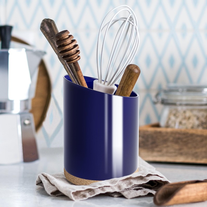 KITEISCAT Large Ceramic Utensil Holder for Kitchen Counter, Modern Crock