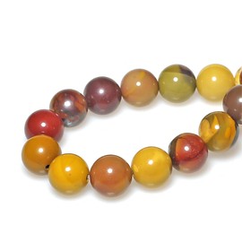 Alta calidad jartc Beads Yema del huevo piedra natural ronda Loose Beads Bola hecha a mano joyas pulsera de perlas de bricolaje, 6 mm, 1