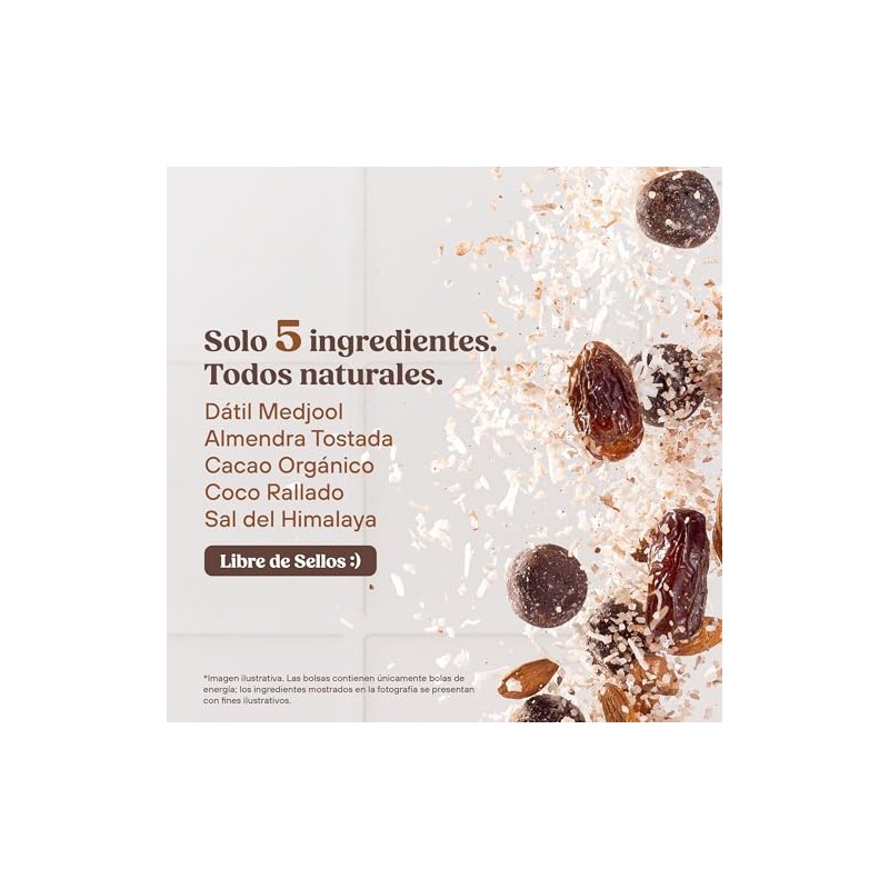 Dat Snack - Bolas de Energía de Dátil con Cacao,