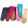 Womens Leather Gloves Winter Driving Gloves (Black, Medium (Wool Lining))