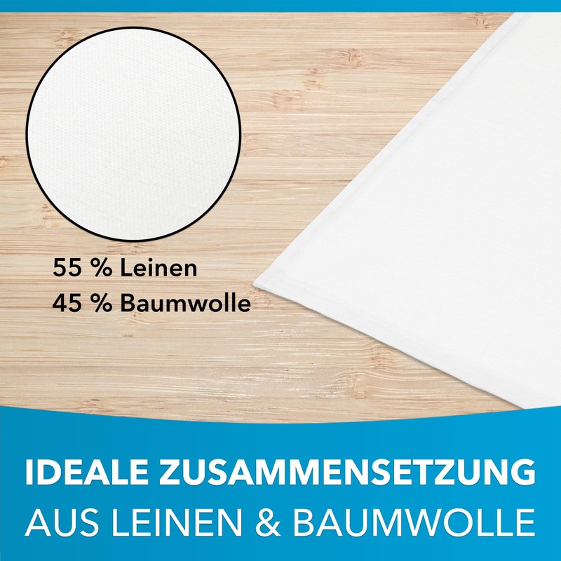 Bertsch Hotelwäsche GmbH Set of 10 Half-Linen Tea Towels 50
