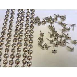 decotacks® Upholstery Nails/Tacks Trim, 10 Pcs of 1.1 Yards Long Strips, can Cover 11 Yards (Nickel (Silver Like), 7/16in (11MM)) DX0511NI-S1M