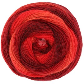 LANA GROSSA Gomitolo Versione Wick Yarn with Colour Gradient, Hand Knitting Yarn Made of 60% Virgin Wool and 40% Polyacrylic, 200 g Wool for Knitting and Crocheting, 700 m Yarn
