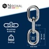 25-cm = 0,25-Meter 13-mm Thick Stainless Steel Chain V4A Short-Linked