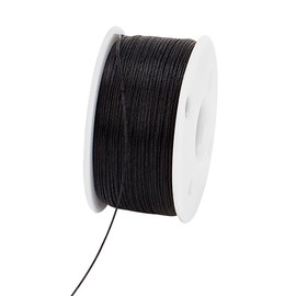 PH PandaHall 0.1mm Thread for Bracelets Beading Cord Black Sewing Thread Nylon Cord for Beading Bracelet Jewelry Making 45M