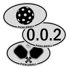 (Pack of 3) Pickleball Vinyl Stickers 002 Paddle Pickleball Bumper Sticker Suitable for Car Laptop Window 3 Inches