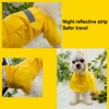 Dog Raincoat Waterproof Breathable Adjustable Hooded Dog Raincoat with Pocket